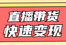 做直播带货如何快速变现？弯道超车的关键是这门直播带货培训！-赵阳SEM博客