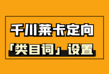 巨量千川莱卡定向类目词怎么设置？巨量千川莱卡定向设置技巧！-赵阳SEM博客