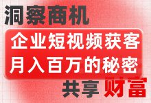 企业短视频获客，30变现超100万！他是怎么做到的？-赵阳SEM博客